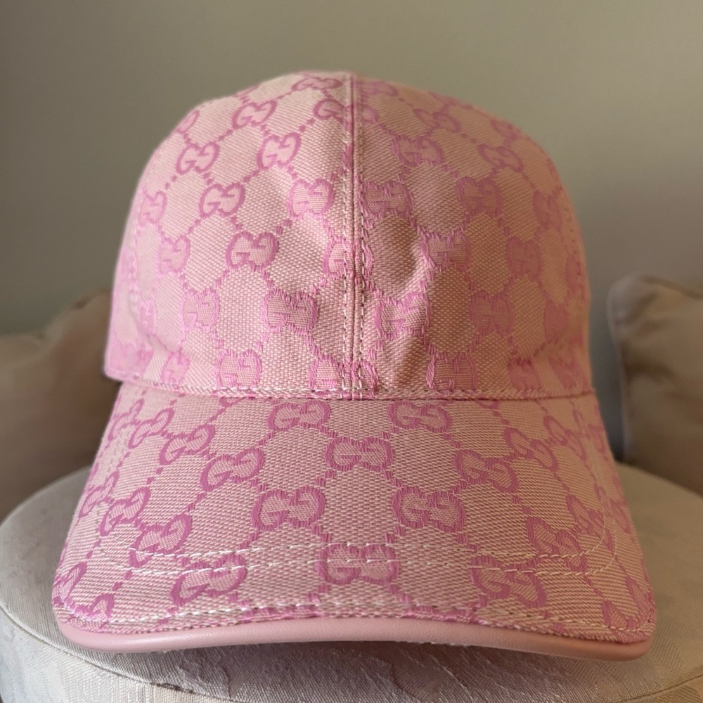 Gucci Kids Light Pink Monogram Hat
